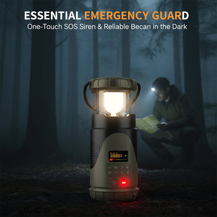 Emergency Camping Lantern Flashlight, Weather Radio with Hand Crank and Solar – image 10