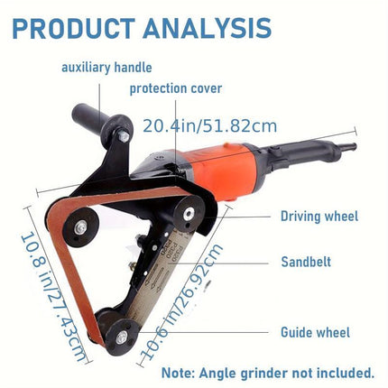Belt Sander Adapter for Angle Grinder, Deburring Tool for Metal and Wood – image 6