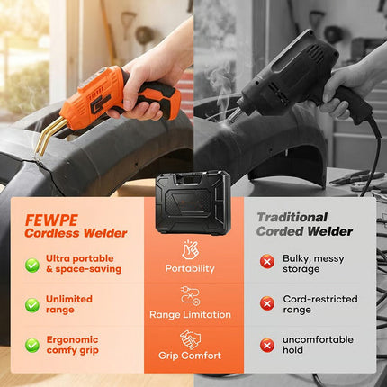 Cordless Plastic Welder, Plastic Welding Kit with Hot Stapler