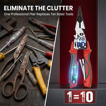 Wire Stripper Pliers, Electrician Tools with Non Slip Handle – image 5