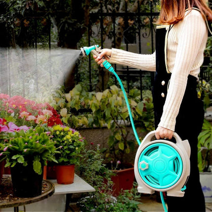 Retractable Garden Hose Reel, 50 ft Garden Hose with 6 Pattern Spray Nozzle – image 8