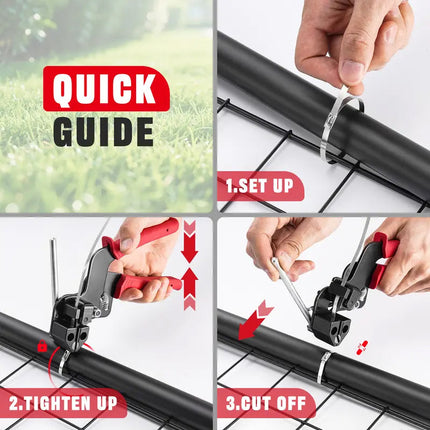 Zip Tie Gun Kit with 100 Metal Zip Ties – image 4