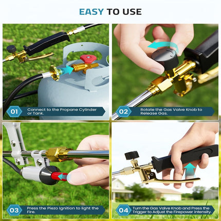 Propane Torch Weed Burner with Piezo Ignition, Propane Weed Torch for Garden – image 6