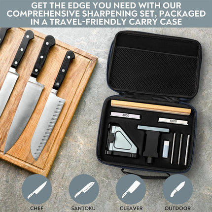 Rolling Knife Sharpener with Whetstones, Magnetic Angle Knife Sharpener – image 5