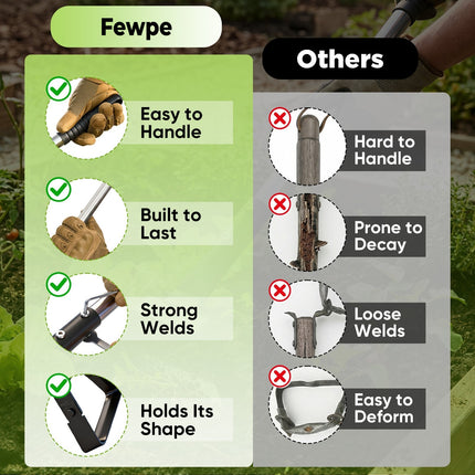 Garden Hoes, Mini Stirrup Hoe for Weeding with Stainless Steel Blade – image 6