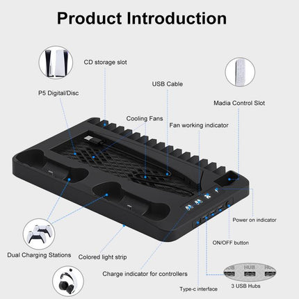 PS5 Cooling Stand with Controller Charger – image 10