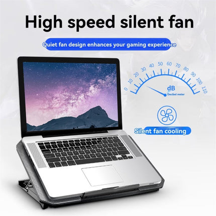 Gaming Laptop Cooling Pad with Fans, Adjustable Laptop Stand with USB Ports – image 4