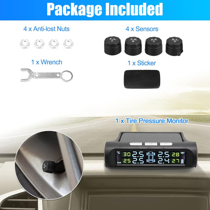 Tire Pressure Monitoring System, Wireless Car Tire Pressure Monitor – image 5