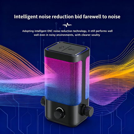 RGB Gaming Microphone, USB Microphone with Noise Reduction – image 4