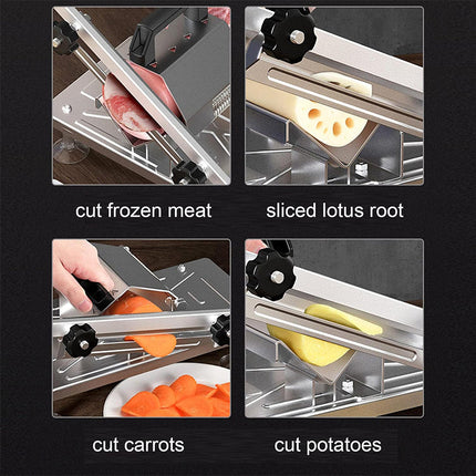 Manual Meat Slicer for Home, Stainless Steel Meat Cutter – image 9