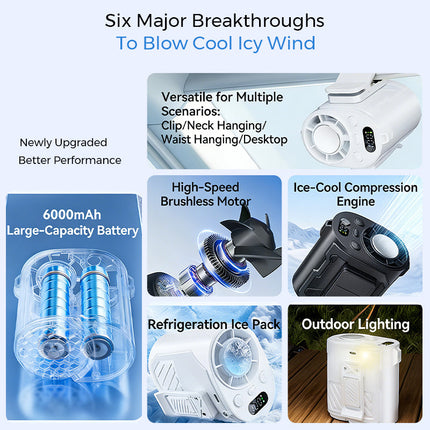 Portable Fan with Ice Cooling Plate, Battery Operated Fan for Hot Weather – image 7