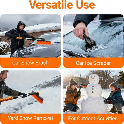 Car Snow Brush with Ice Scraper 3 in 1, Extendable Snow Broom – image 5