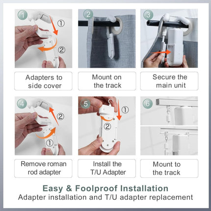 Automatic Curtain Opener with Remote Control, Electric Curtain Motor – image 4
