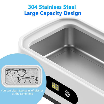 Ultrasonic Cleaner for Jewelry with 22 oz Stainless Steel Tank, Eyeglass and Denture Cleaner – image 5