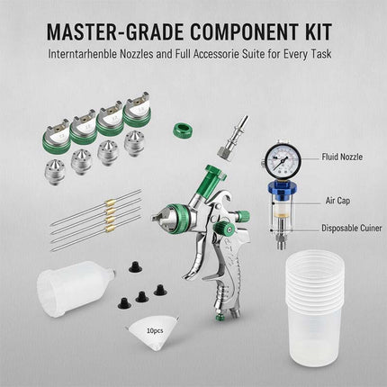 HVLP Air Spray Gun with Regulator, Automotive Paint Spray Gun – image 5