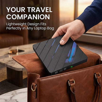 External CD Drive, 8 in 1 USB C DVD Drive with SD Card Reader and USB Hub for Laptop and Mac – image 6