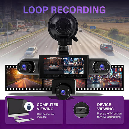 Car Dash Cam Front and Rear, 5 Channel Dashboard Camera with Night Vision – image 5