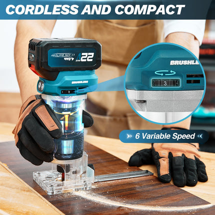 Router Tool, Compact Fixed Base Router with 6 Speed Settings – image 8