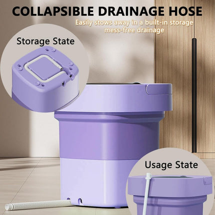 Portable Washing Machine, Small Portable Washer for Dorm and RV Travel