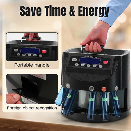 Automatic Coin Counter Machine, Electric Coin Sorter with LCD Display – image 5