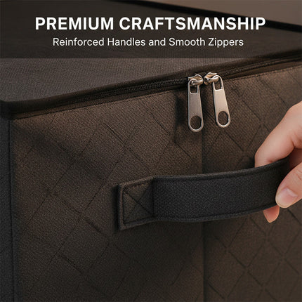 Clothes Storage Bags with Zipper, 24 Gallon Foldable Storage Bags for Clothes
