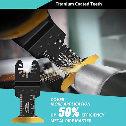 Oscillating Saw Blades, Titanium Oscillating Multi Tool Blades with Adapters, Power Tool Accessories for Wood and – image 5