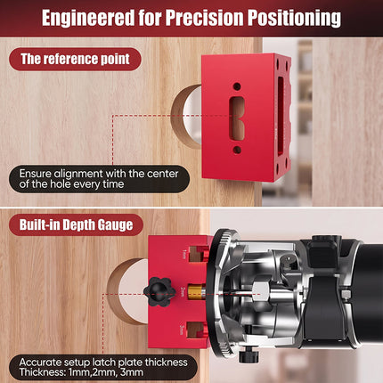 Aluminum Door Latch Jig, Router Guide – image 6