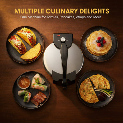 Tortilla Maker Machine, 10 Inch Electric Tortilla Maker with Nonstick Plates – image 8