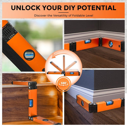 Foldable Magnetic Level, Aluminum Leveling Tool – image 5