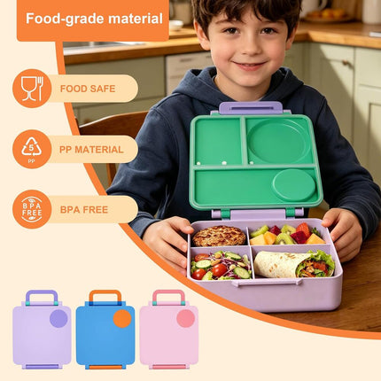 Insulated Lunch Box for Kids, Bento Lunch Box with Food Jar and Utensils – image 6