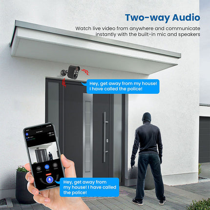 Wireless Security Camera 1080P, Home Security Camera with Color Night Vision and Two Way Talk
