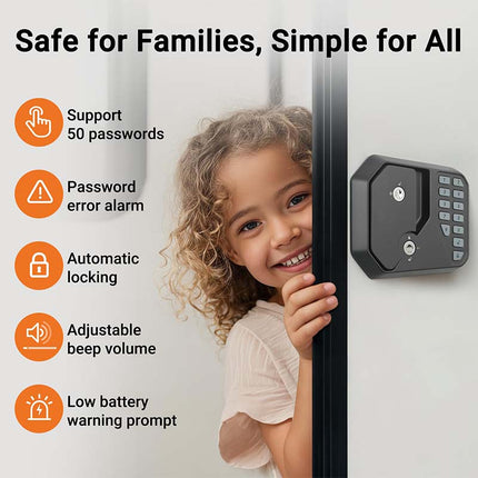 Keypad Door Lock for RV and Camper, Keyless RV Door Lock with Remote Control and Key – image 5