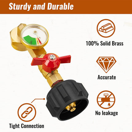 Propane Tank Adapter, Brass Propane Refiller – image 5