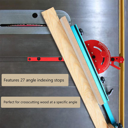Table Saw Miter Gauge with Aluminum Fence and Flip Stop, Power Tool Accessories