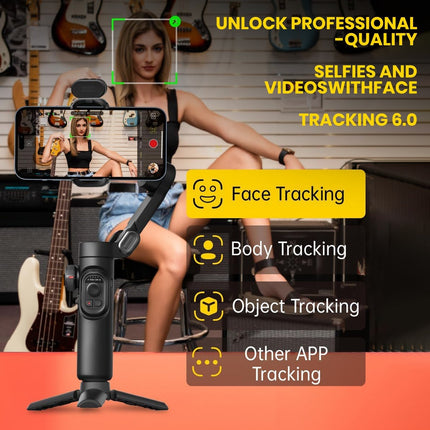 Phone Gimbal Stabilizer with Foldable Tripod, Camera Stabilizer with Gesture Control – image 5