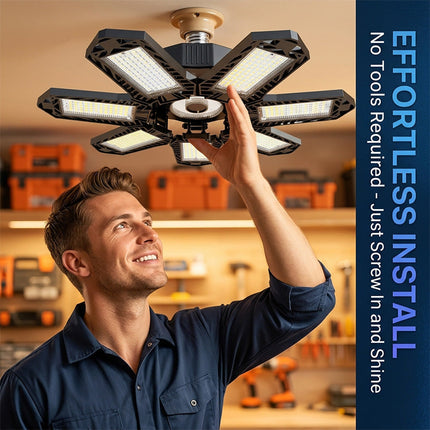 Deformable LED Garage Light with 7 Adjustable Panels – image 7