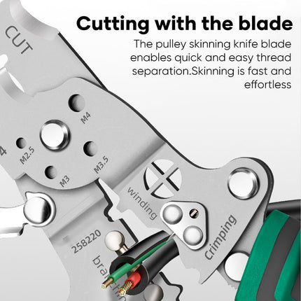Wire Stripper Tool 13 in 1, Foldable Electrician Pliers