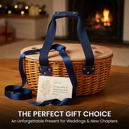 Picnic Basket for 2 or 4 Person, Housewarming Gift – image 7