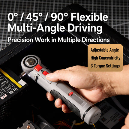 Electric Screwdriver with Pivoting Head, Cordless Screwdriver with 3 Torque Settings, Angle Screwdriver Power Tool – image 4