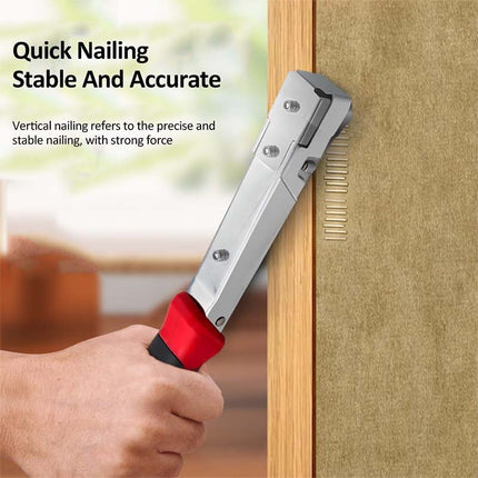 Heavy Duty Hammer Stapler, Manual Hammer Tacker with Rubber Handle