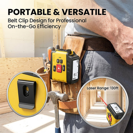 Digital Laser Tape Measure Tool, 3 in 1 Laser Measuring Tool with 16 ft Tape – image 10