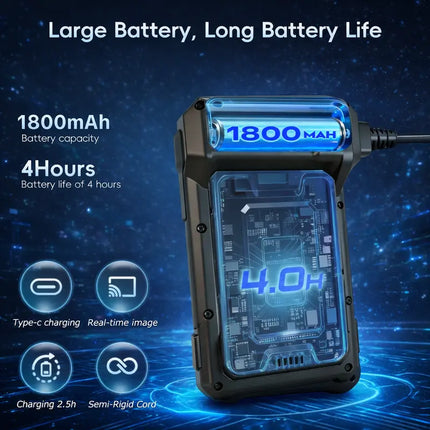 Borescope Inspection Camera with Dual Lens, Endoscope Camera with 4.3 Inch IPS Screen and 8 LEDs – image 6