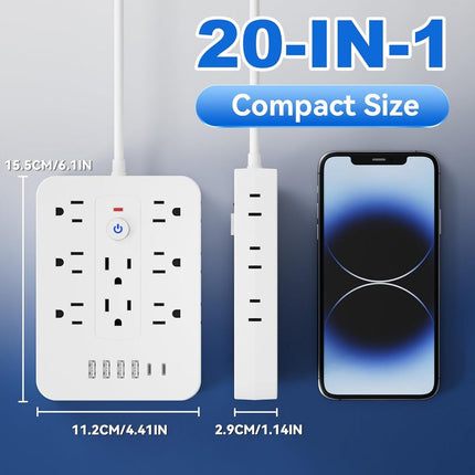 Surge Protector Power Strip with USB C – image 4