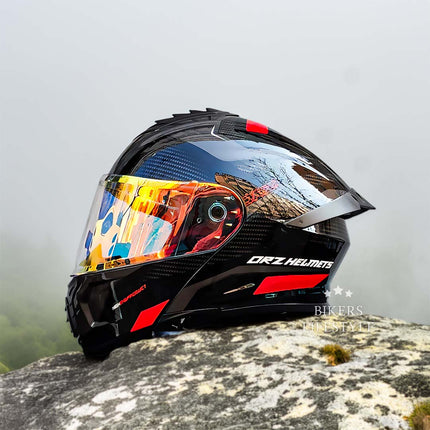 Full Face Motorcycle Helmet Modular, Flip Up Modular Helmet with Visor