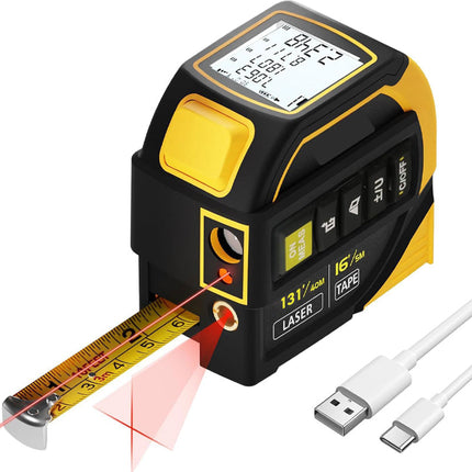 Digital Tape Measure with Laser, 5 in 1 Laser Measuring Tool with App, Measuring Tape with Digital Angle Finder