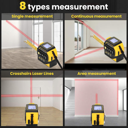 Digital Tape Measure with Laser, 5 in 1 Laser Measuring Tool with App