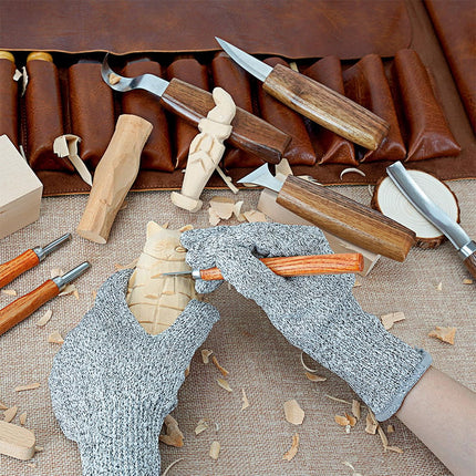 Wood Carving Tools Kit for Beginners, Whittling Knife Set with Leather Strop – image 5
