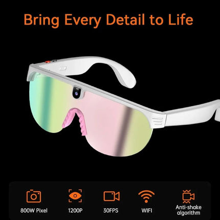 Smart Glasses with Camera, AI Glasses with Bluetooth and Photochromic Lenses