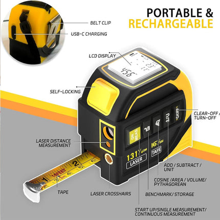 5 in 1 Laser Measuring Tool with App, Measuring Tape with Digital Angle Finder – image 12