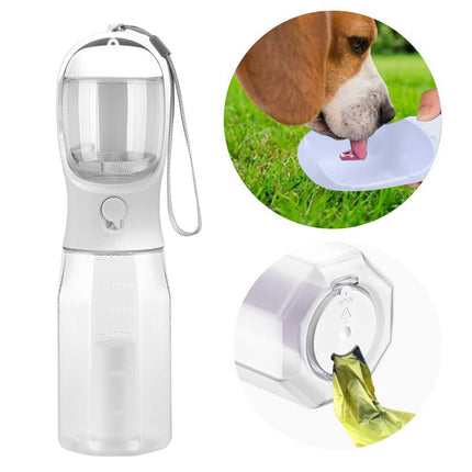 Portable Dog Water Bottle with Dog Treat Container, Leak Proof Dog Water Dispenser with Poop Bag Holder – image 4